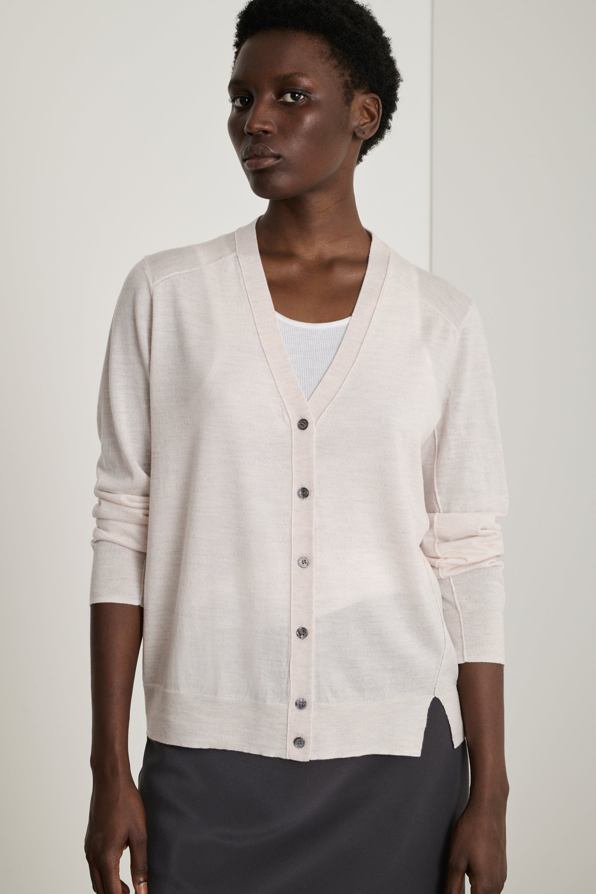 Cardigan Alyssa - Blanc Cassé - Laine - Femme vue 1