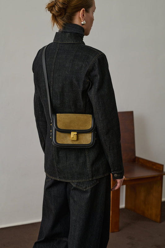 Sac Bellissima Mini - Bronze/Noir - Cuir - Femme