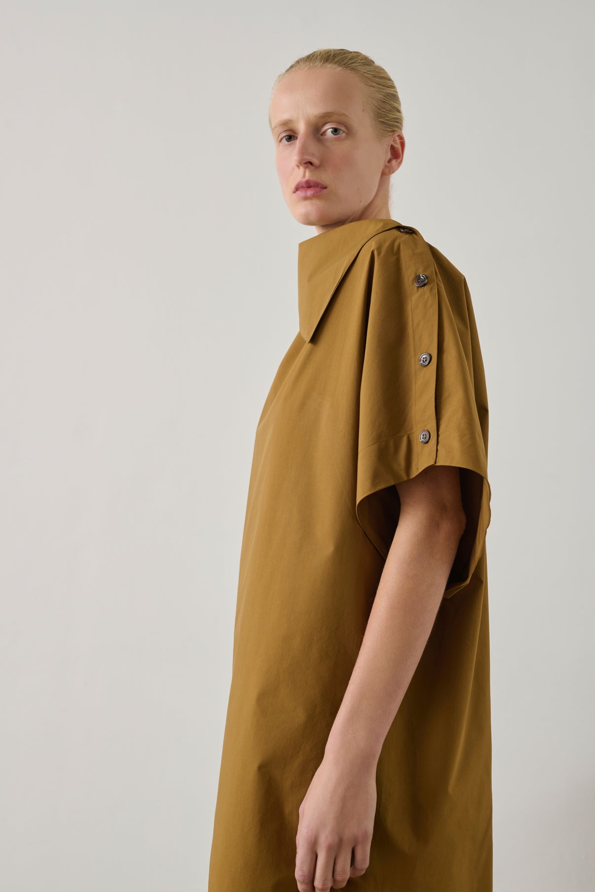 Robe Hattie - Caramel - Coton - Femme vue 2